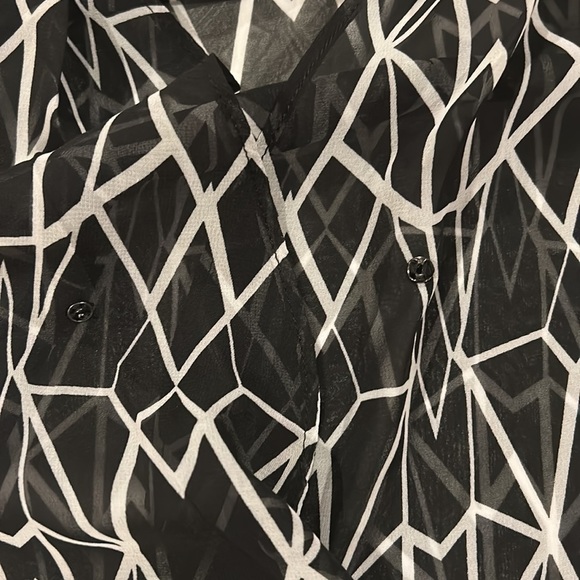 Bisou Bisou Sheer Blouse L - Picture 5 of 6